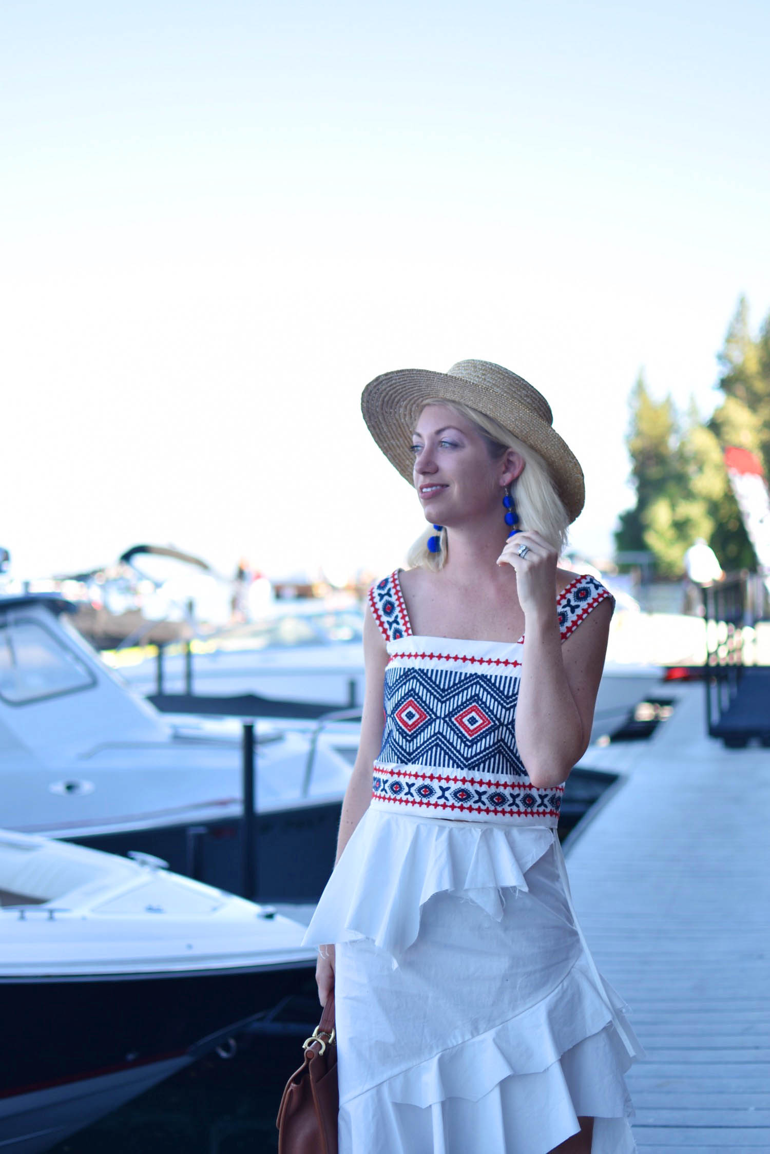 two ways to style an embroidered tank top