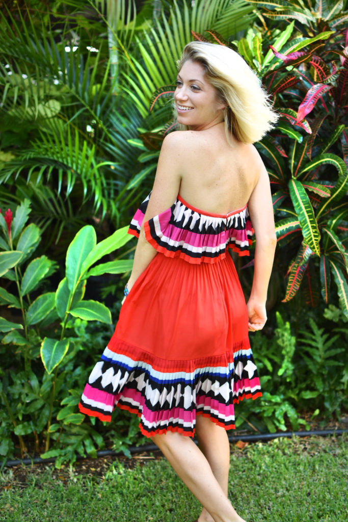hawaiian vacation, hawaii style, kate spade geo border dress, 