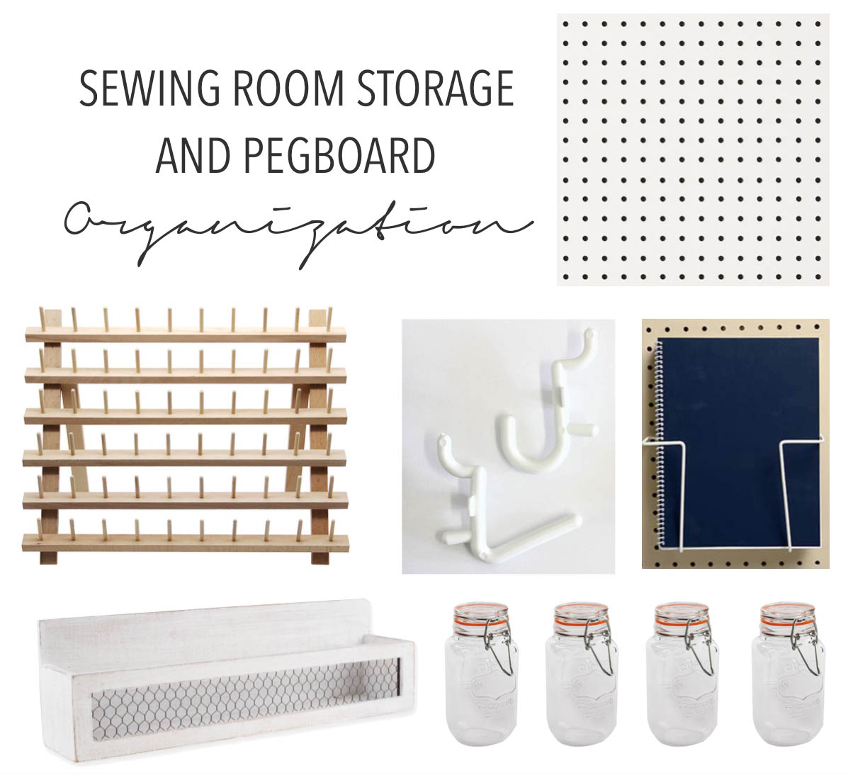 Sewing Room Storage and Pegboard Organization • theStyleSafari