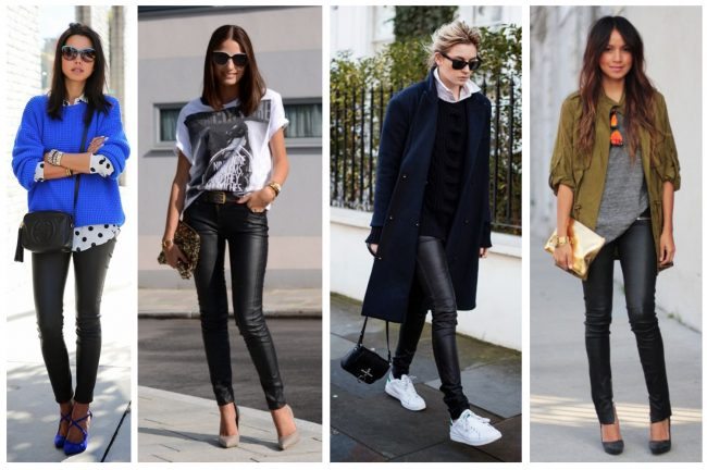 how to wear black leather pants