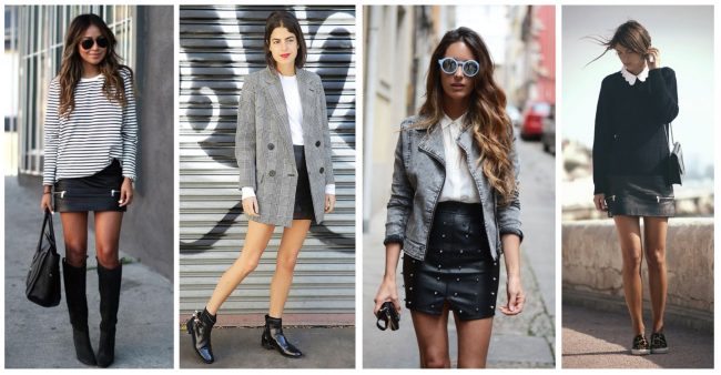How to wear black leather skirt, closet essentials // thestylesafari.com