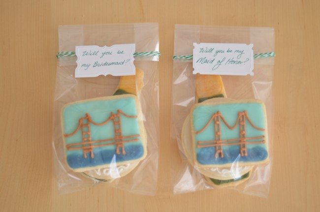 easy cheap bridesmaid gifts, cookies from AlittleSweeter // thestylesafari