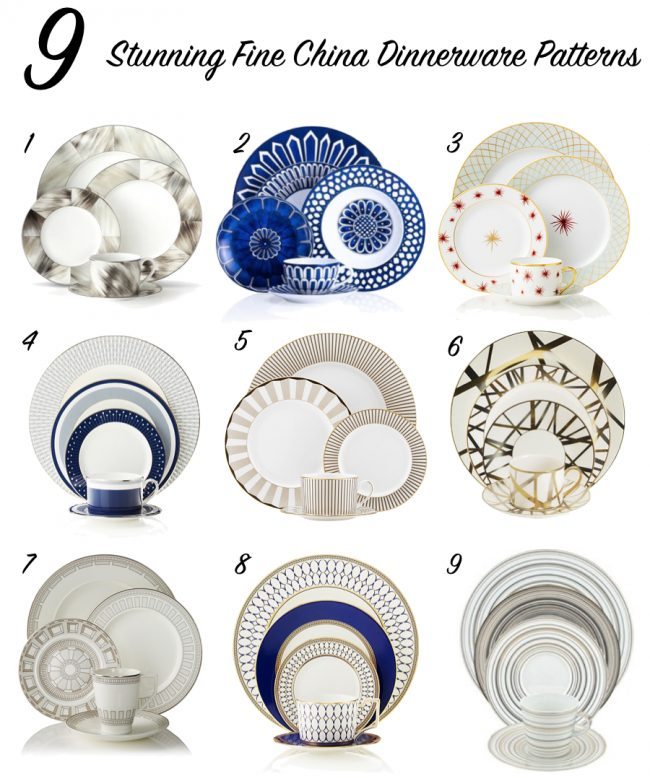 9 stunning geometric fine china Dinnerware patterns // thestylesafari.com