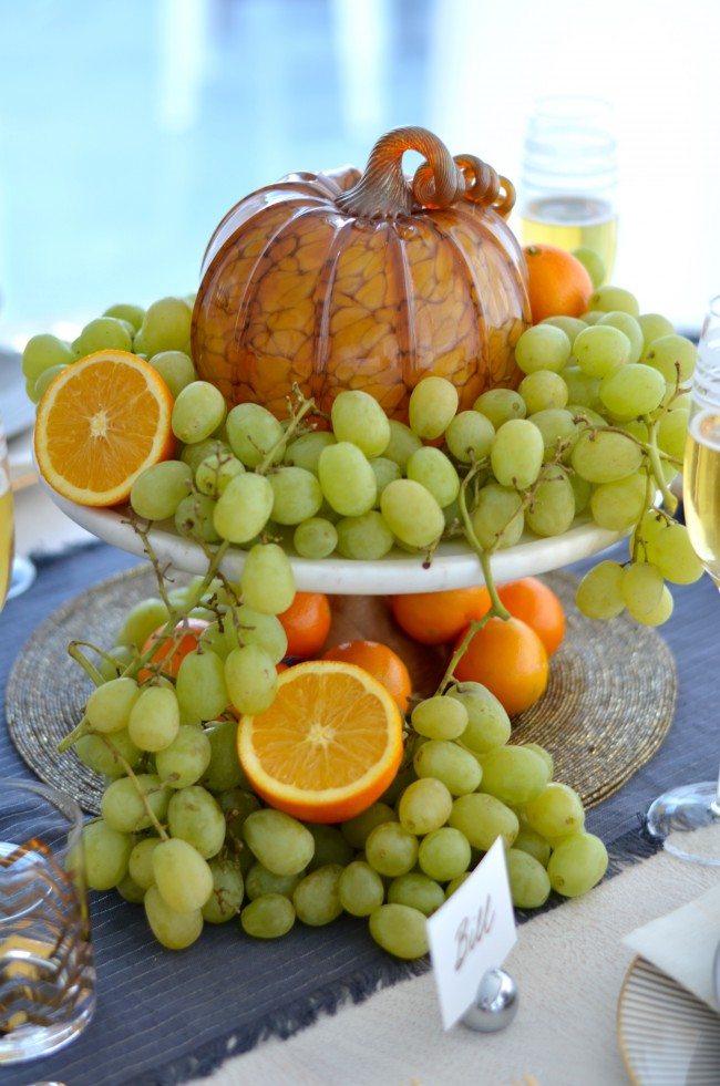 grapes and oranges fruit centerpiece // thestylesafari.com