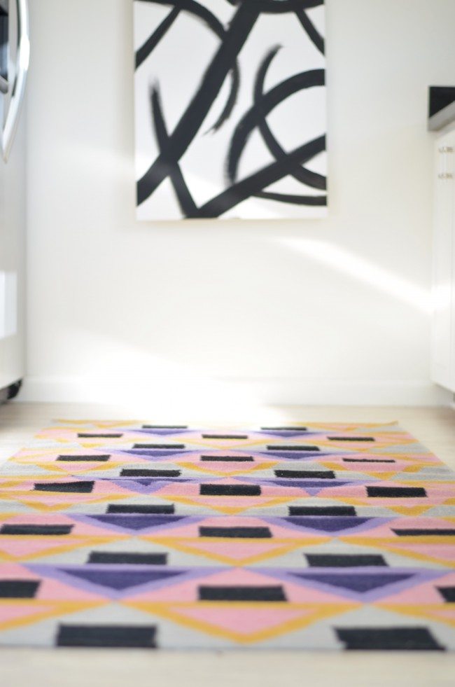 aelfie custom colored runner rug for kitchen