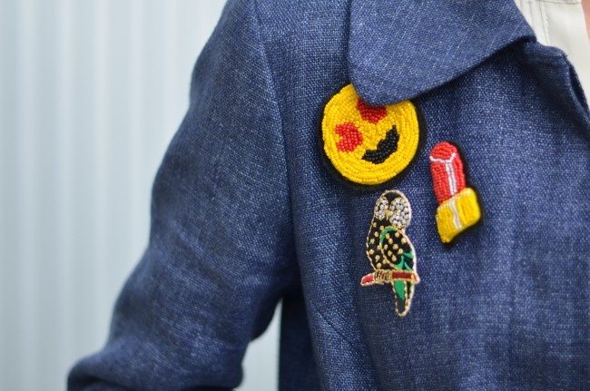 handmade diy emoji beaded pins // thestylesafari.com