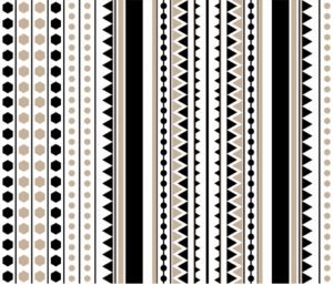 black and tan geometric stripe wallpaper and fabric // thestylesafari.com
