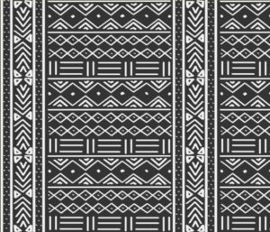 charcoal grey and white african mudcloth print fabric // thestylesafari.com