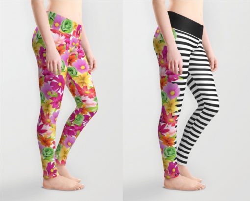 floral stripe leggings // thestylesafari.com