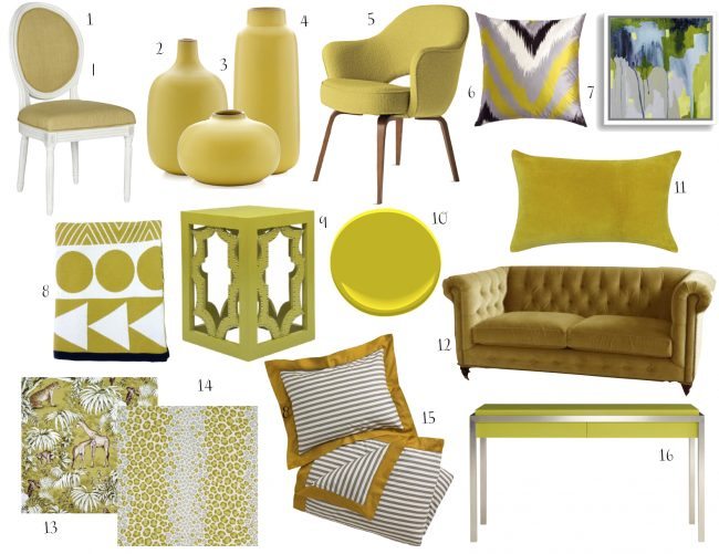 chartreuse home design, fabric, paint, chairs, pillows // thestylesafari.com