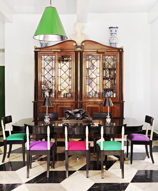 brightly colored dining chairs // thestylesafari.com
