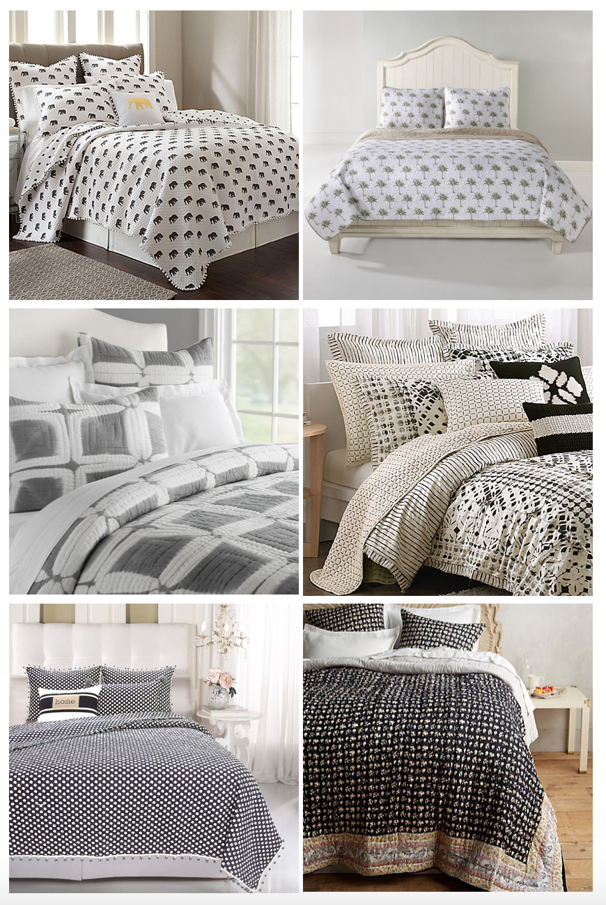 black white grey graphic spring quilts and coverlets