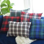 3 ways to style a plaid scarf in the home, style a plaid scarf as a runner, pillow and blanket, home decor // thestylesafari.com