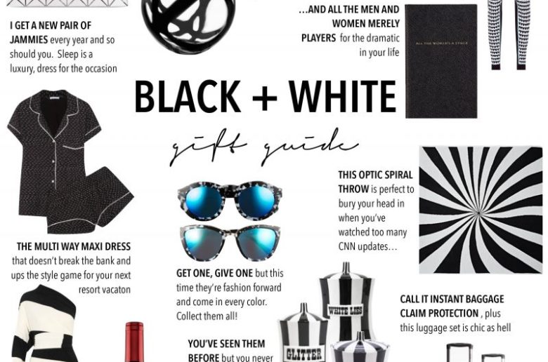 black white holiday gift guide 2016 // thestylesafari.com