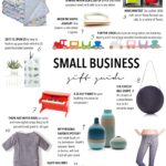 small business saturday gift guide, custom baby blanket, modern jewelry, lacson ravello stripe dress, manny and simon handmade wood toys, heath ceramics, flavored sea salts, artisan crafts, unique gifts, gift guide