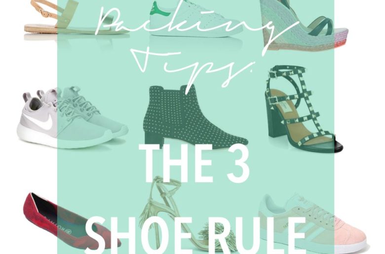 packing tips, the 3 shoe rule, how to pack light, travel light, carry on travel, travel style // thestylesafari.com