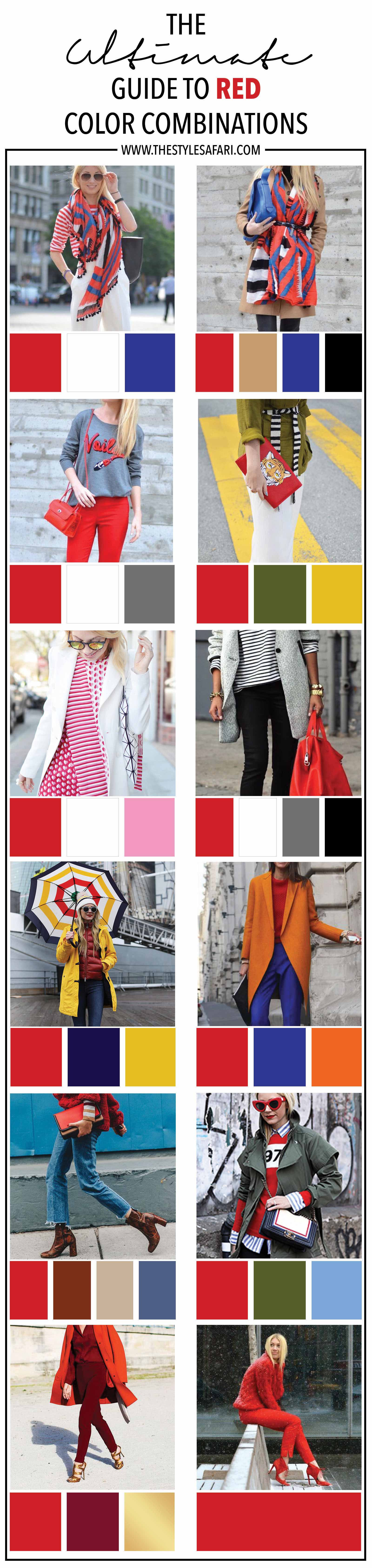 Styling Tips, The Ultimate Guide to Red Color Combination, red outfit combos