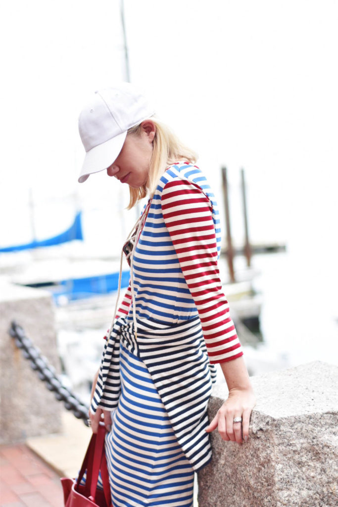 J.Crew nautical stripe dress, beach cover up, nantucket