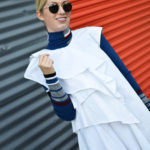 MSGM White Ruffle Dress, put a turtleneck under it, fall style tips