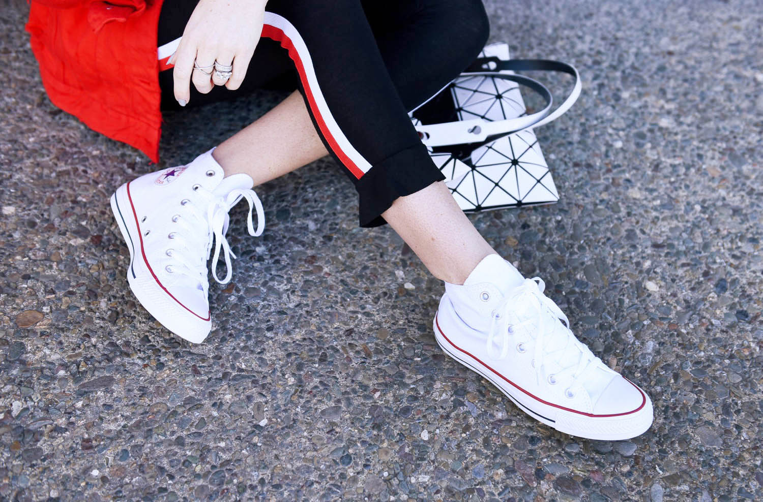 red converse famous footwear