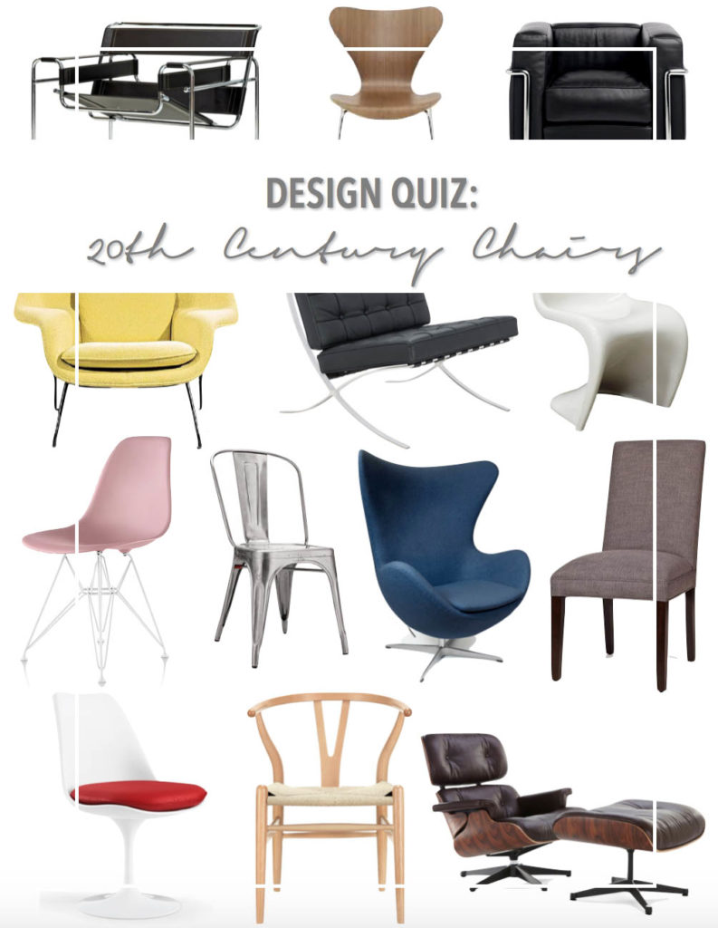 Design Quiz- Famous 20th Century Chairs, famous chairs, midcentury modern