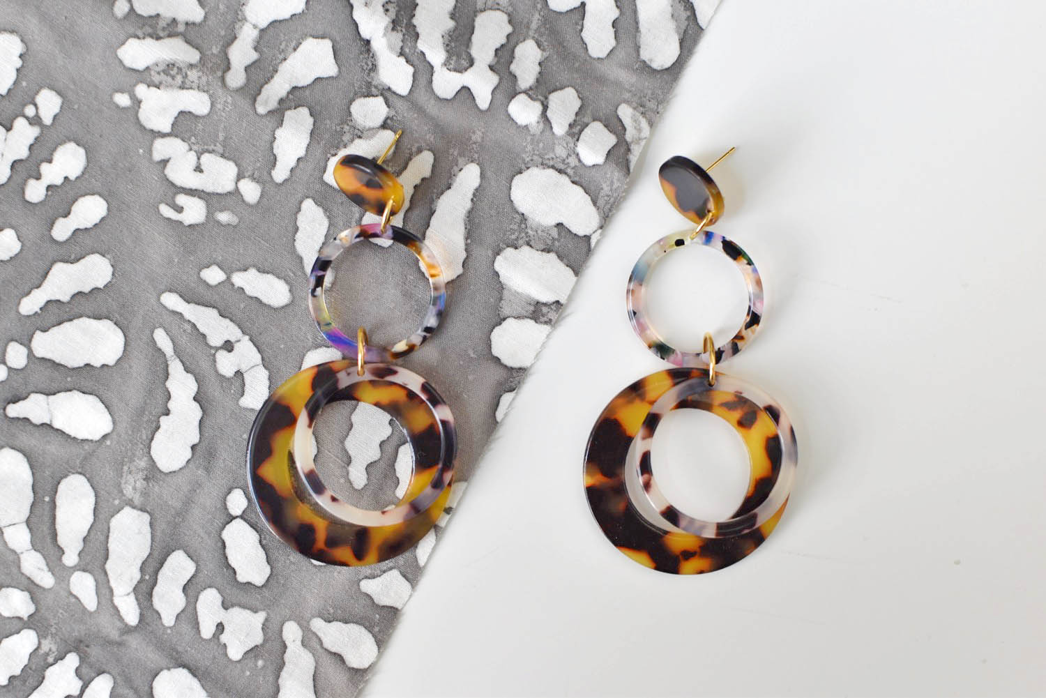 Tortoise shell store earrings target