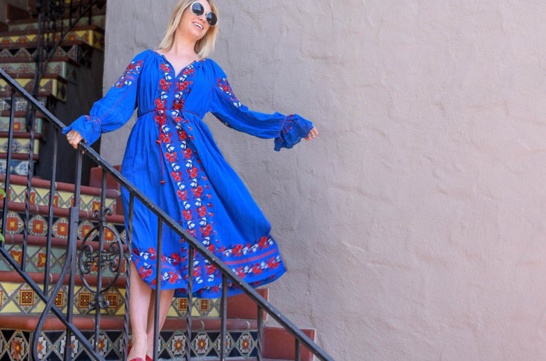 clothing as a reflection of self, blue embroidered ulla johnson dress