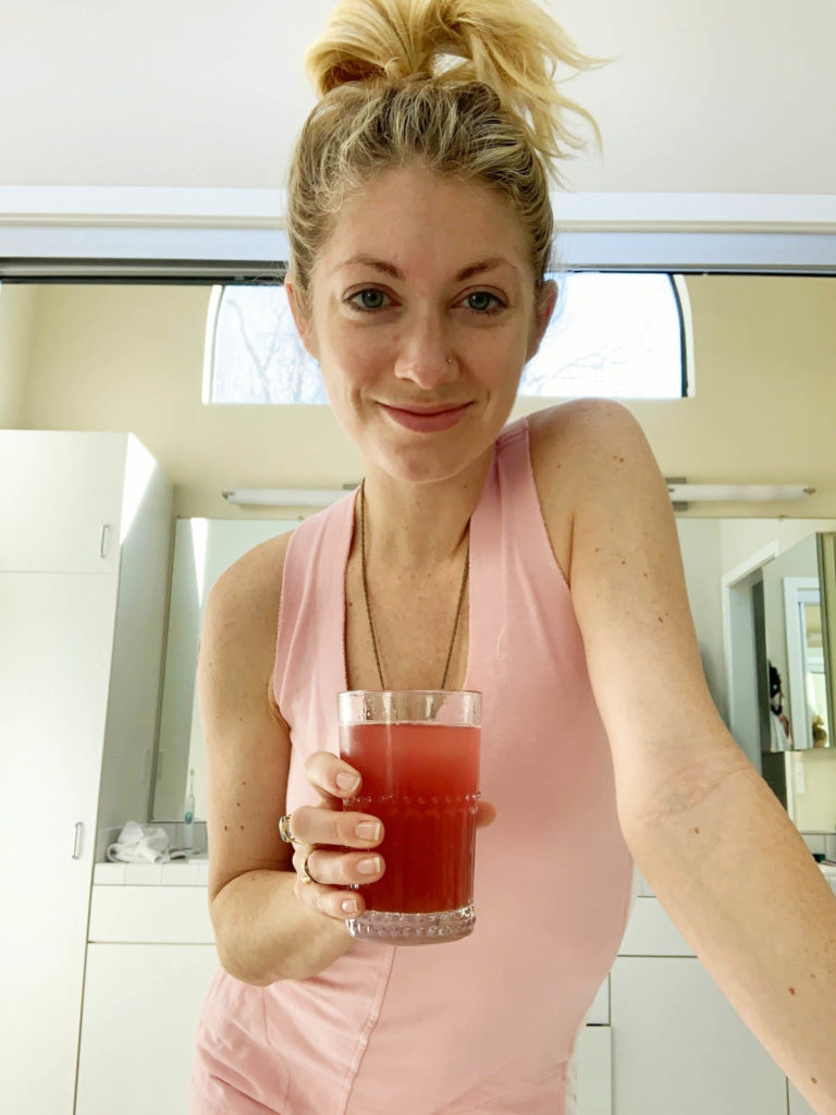 my morning routine, juice beauty prebiotix 