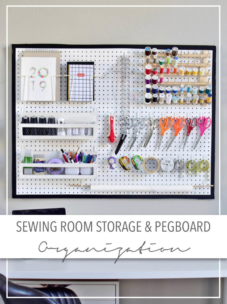 Sewing Room Storage And Pegboard Organization Thestylesafari