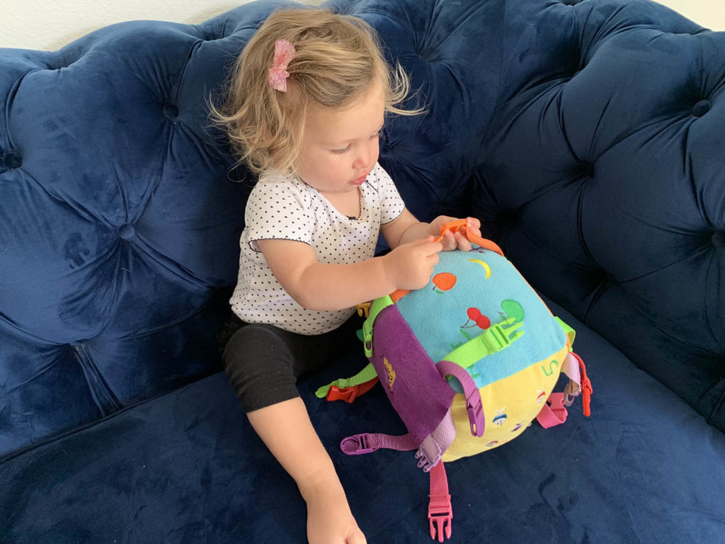 best toys and activities for an 18 month old, square buckle toy