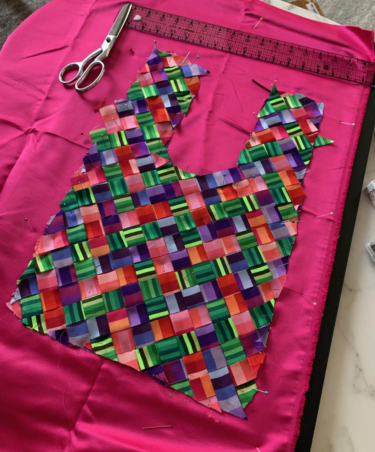 DIY Woven Ribbon Bag • theStyleSafari