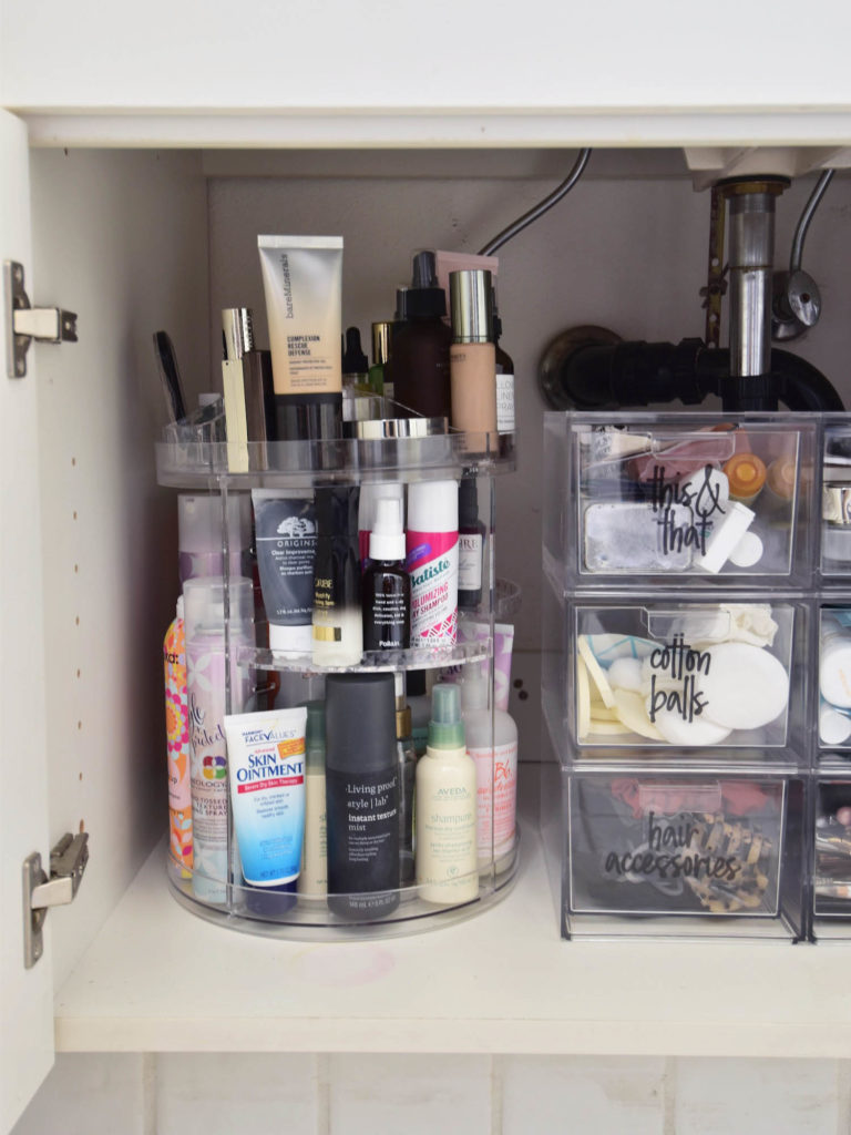 Bathroom Vanity Organization, Beauty and makeup storage