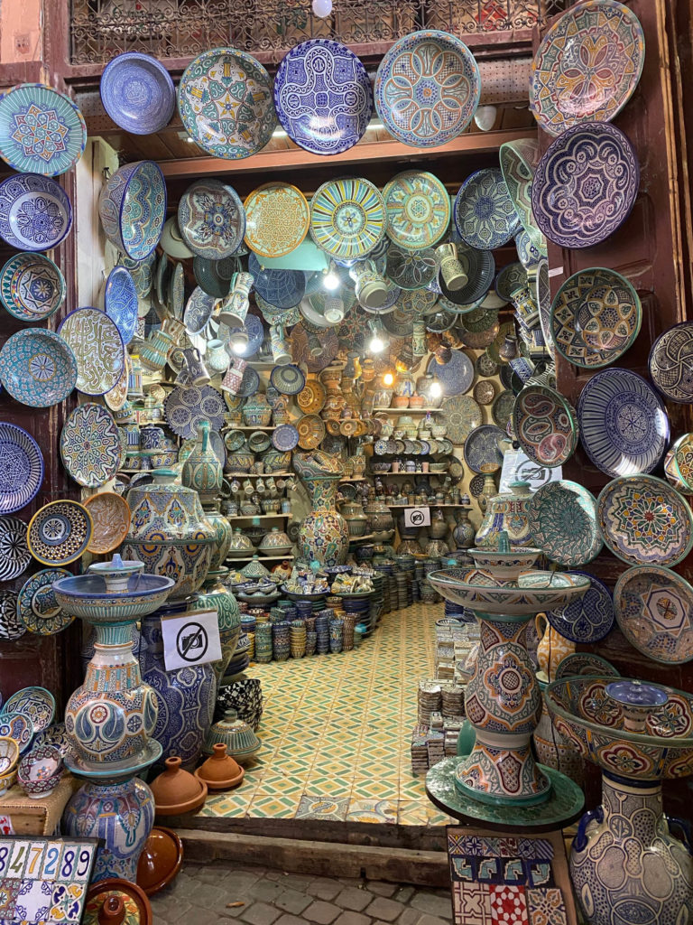 7 TIPS FOR SHOPPING THE SOUKS OF MARRAKESH, hand painted pottery