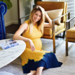 Pregnant during a Pandemic- Third Trimester Pregnancy Style, Proenza Schouler tie dye yellow dress